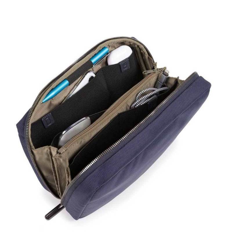 Piquadro BRIEF2/Blue  Сумочка для кабелей/мелочей (25x15x7)