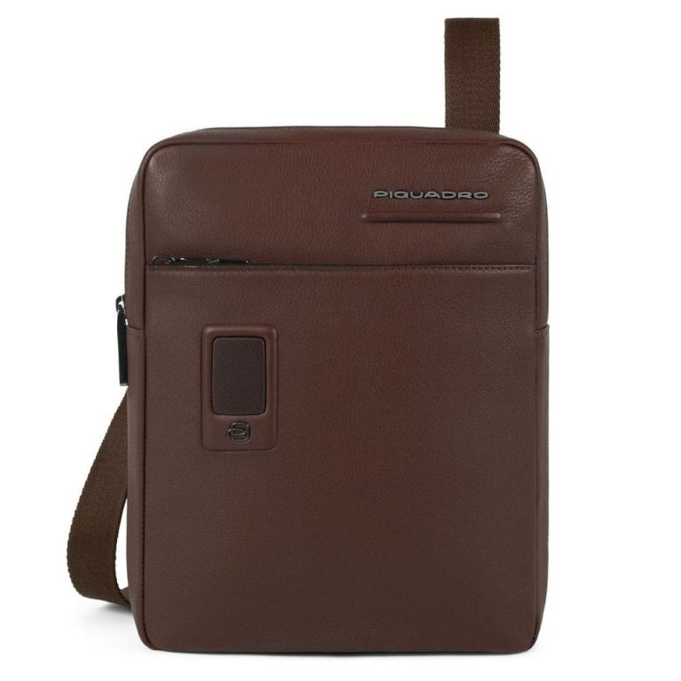 Piquadro AKRON/D.Brown  Сумка верт. на ремне с отдел. д/iPad Air/Pro (22x26,5x5,5)