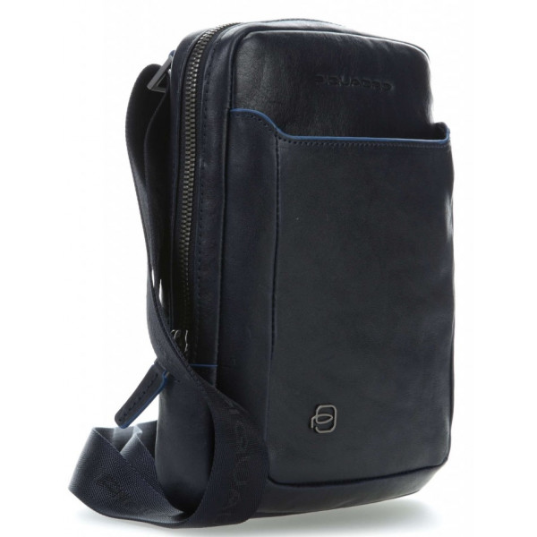 Piquadro B2S/Blue  Сумка верт. с отдел. для iPad mini на ремне (16,5x22,5x5)