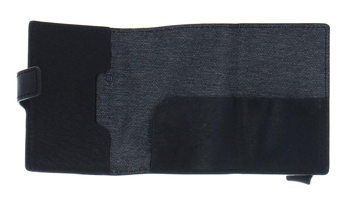 Piquadro BK SQUARE/Black  Кредитница-портмоне с выдвижным механизмом с RFID защитой (6,5x10,5x2,5)
