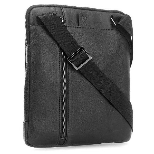 Piquadro BK SQUARE/Black  Сумка верт. на ремне с отдел. д/iPad Air/Pro (23,5x27x4)