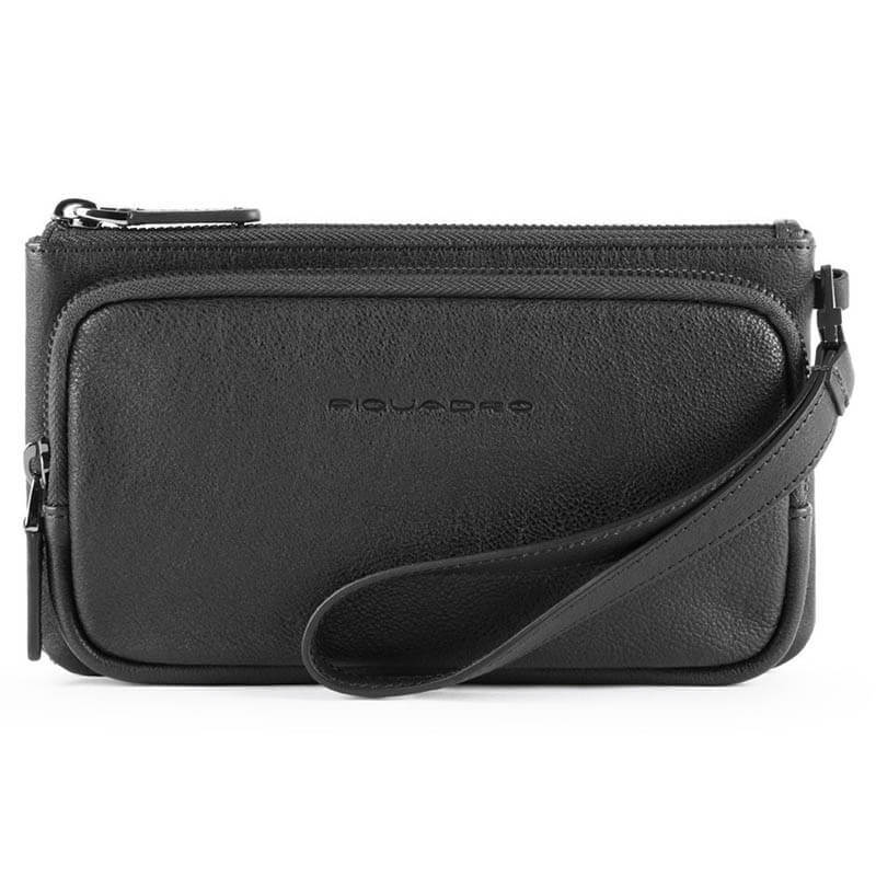 Piquadro BK SQUARE/Black  Сумочка д/смартфона с отдел. для кред.карт с RFID защитой (11,5x20x3,5)