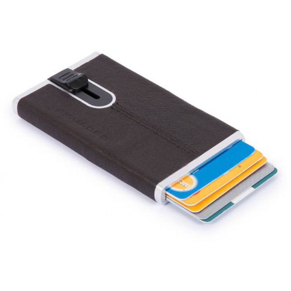 Piquadro BK SQUARE/D.Brown  Кредитница с выдвижным механизмом с RFID защитой (6,2x10,5x1,2)