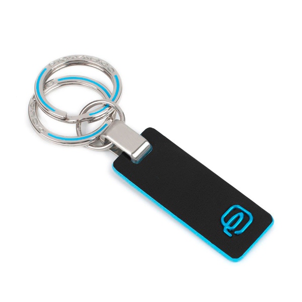 Piquadro BL SQUARE/Black  Брелок с двумя кольцами (7,2x2,4x1)