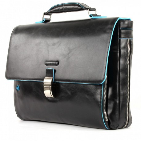 Piquadro BL SQUARE/Black  Портфель с отдел. д/ноутбука 15"/iPad Air/Pro (41x30x10)