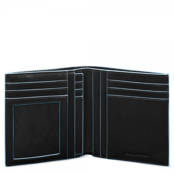 Piquadro BL SQUARE/Black  Портмоне верт. с отдел. для 9 кред.карт с RFID защитой (11x12,5x2,5)