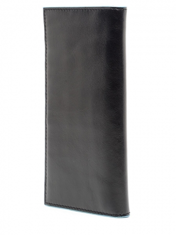Piquadro BL SQUARE/Black  Портмоне верт. с отдел. для монет с RFID защитой (9x18x1,5)