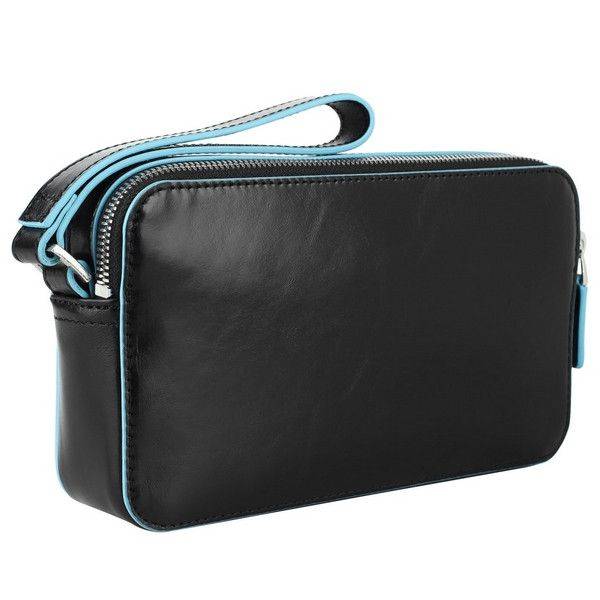 Piquadro BL SQUARE/Black  Сумочка с 2 отдел. на молнии (21x12x5)