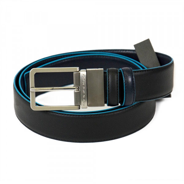 Piquadro BL SQUARE/Black-Navy  Ремень мужской двухсторон. (127x3,5x0)