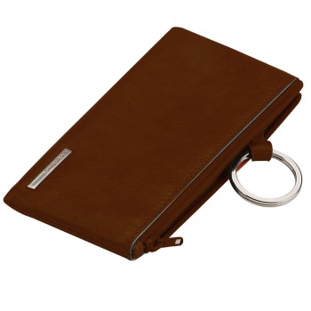 Piquadro BL SQUARE/Cognac  Ключница на молнии (14x7,3x1)