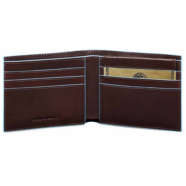Piquadro BL SQUARE/Cognac  Портмоне гориз. с отдел. для док. с RFID защитой (11x9x1,5)
