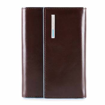 Piquadro BL SQUARE/Cognac  Портмоне верт. с отдел. для 12 кред.карт с RFID защитой (12,5x9x2,5)