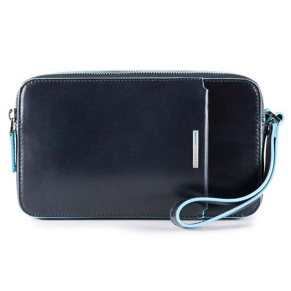 Piquadro BL SQUARE/Navy Blue  Сумочка с 2 отдел. на молнии (21x12x5)