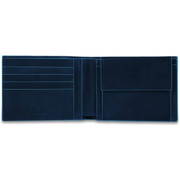 Piquadro BL SQUARE/N.Blue  Портмоне с отдел. для монет с RFID защитой (12,5x9x2)