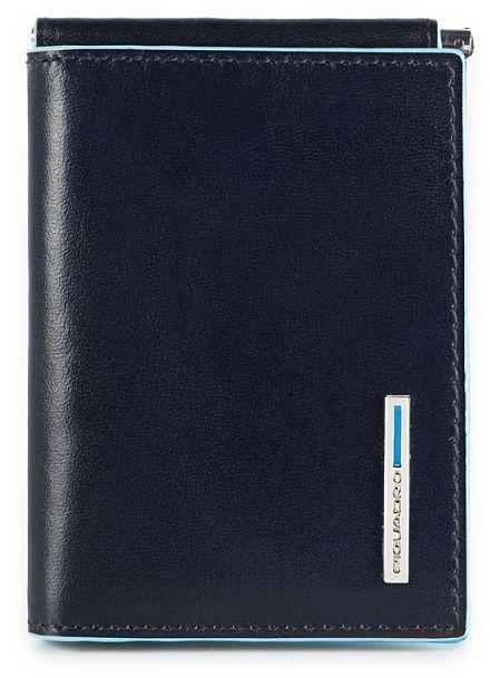 Piquadro BL SQUARE/N.Blue  Портмоне верт. с зажимом для банкнот (8x10x2