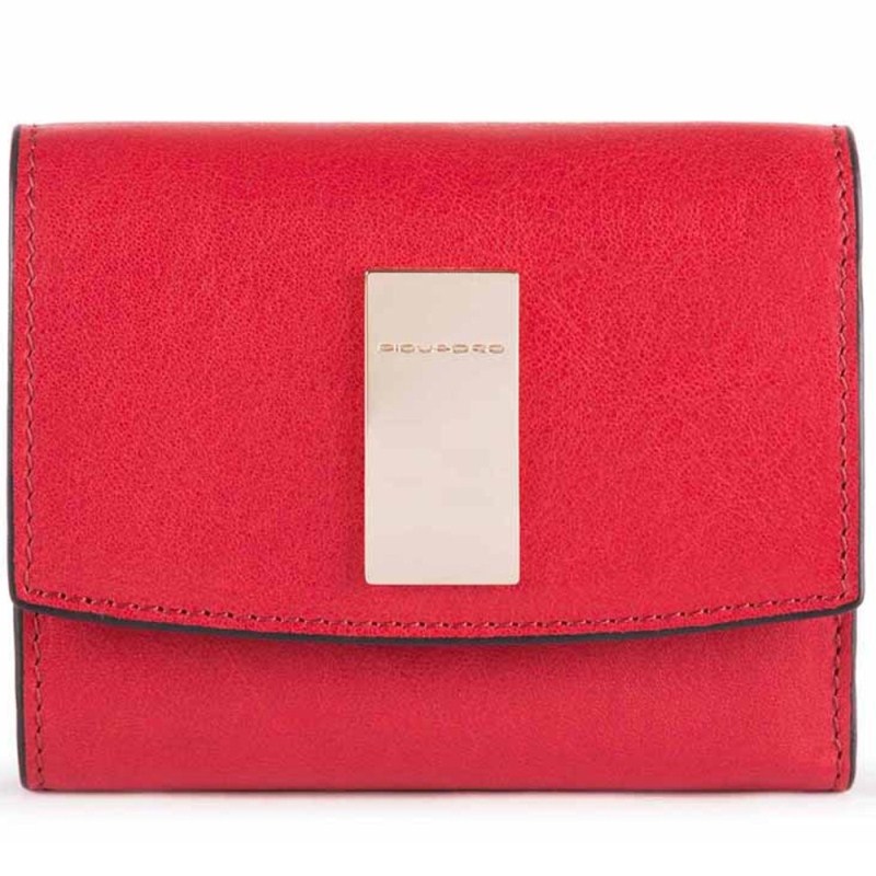 Piquadro DAFNE/Red  Портмоне с отдел. для монет на молнии с RFID защитой (9,5x12x2,5)
