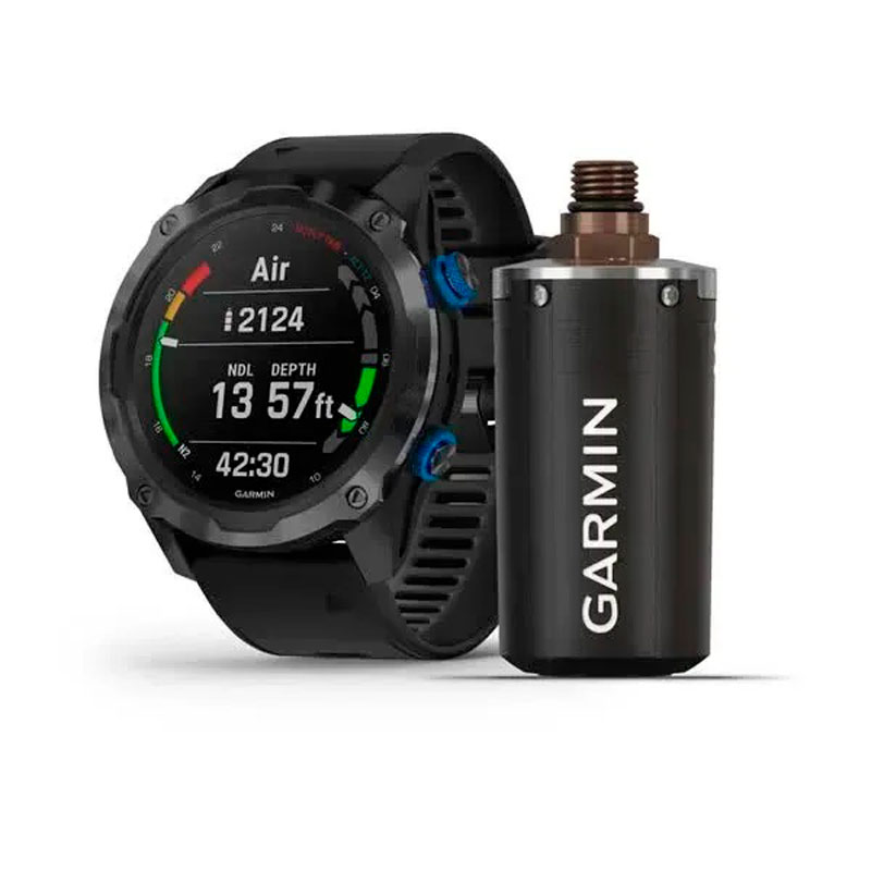 Garmin Descent Mk2i/Descent T1 Bundle Titanium carbon gray DLC with black silicone band