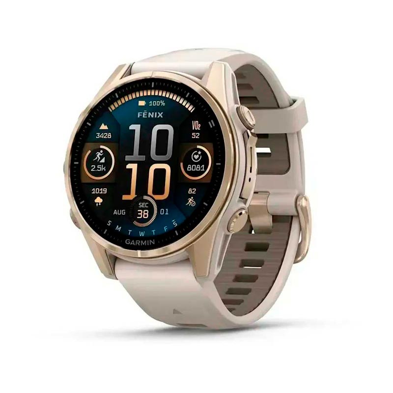 Garmin fenix 8 43mm,AMOLED,Saph,SftGldSS/FgGry,FogGry/DkSndbnd