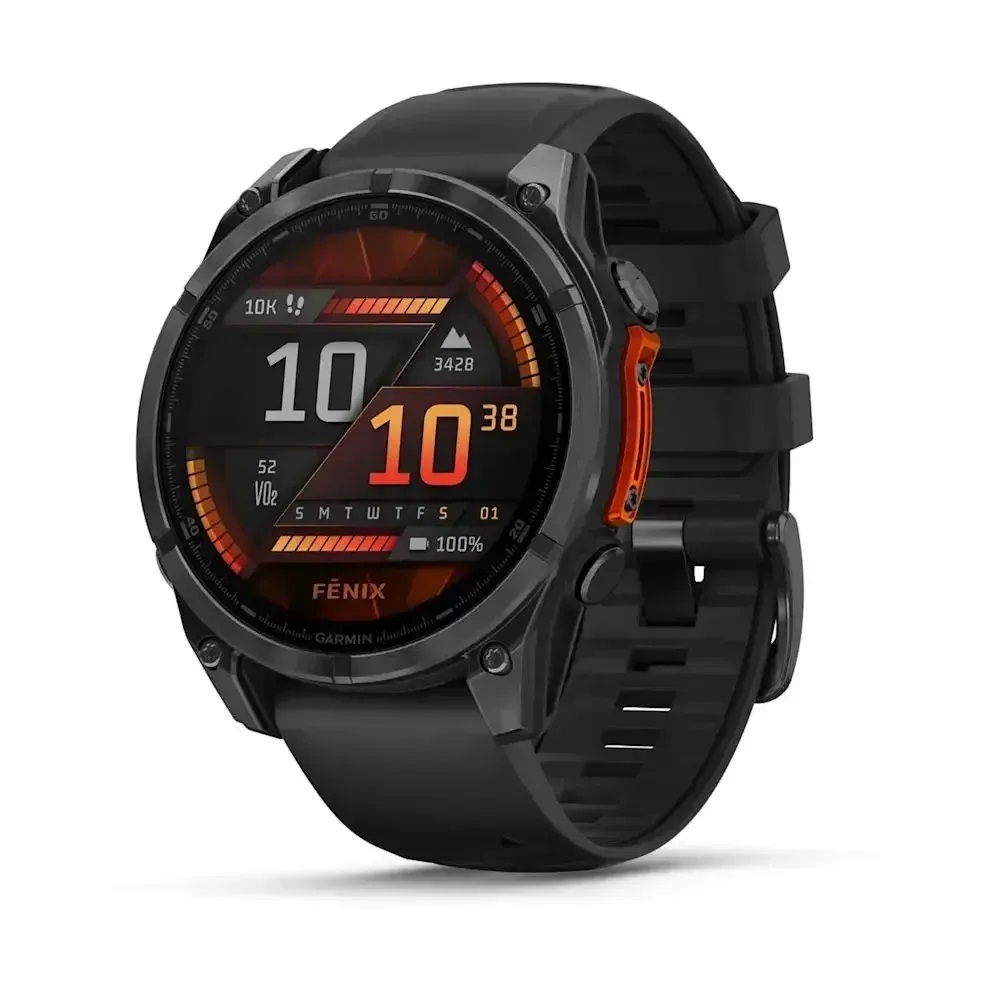 Garmin fenix 8 47mm,AMOLED,Glass/SS,SlateGray Steel/Black,BlkBnd
