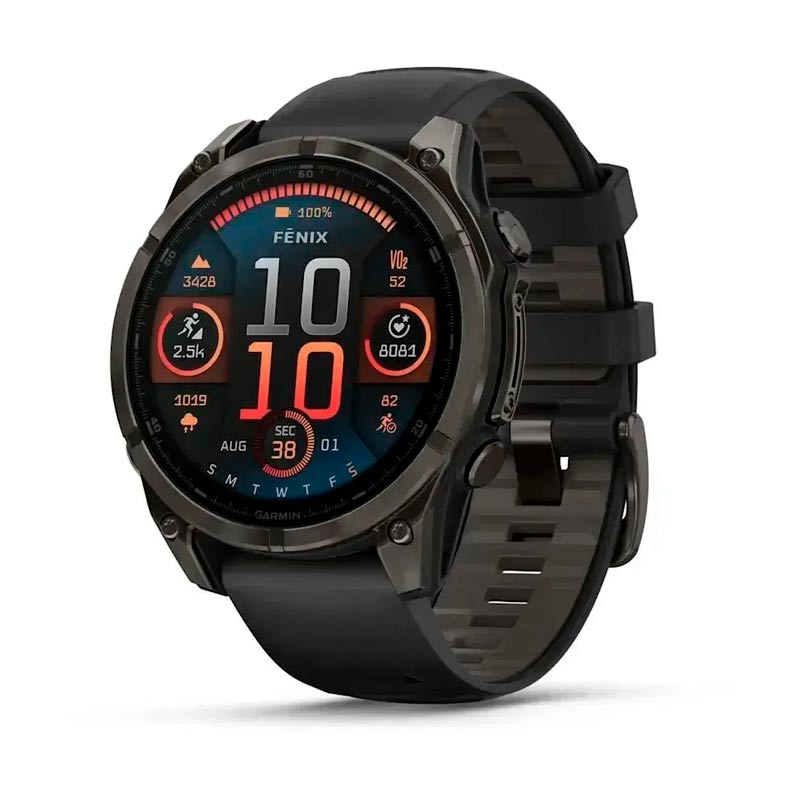 Garmin fenix 8 47mm,AMOLED,Saph,CrbnGryTi/Blk,Blk/PebbleGryBnd