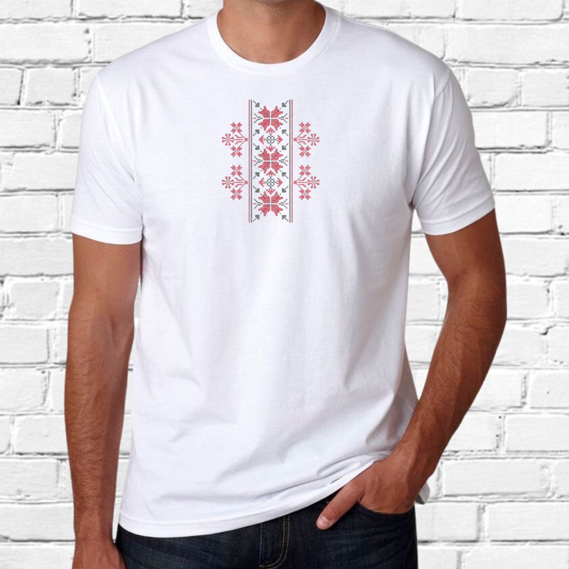 Без бренда Футболка з вишивкою етно 01-5