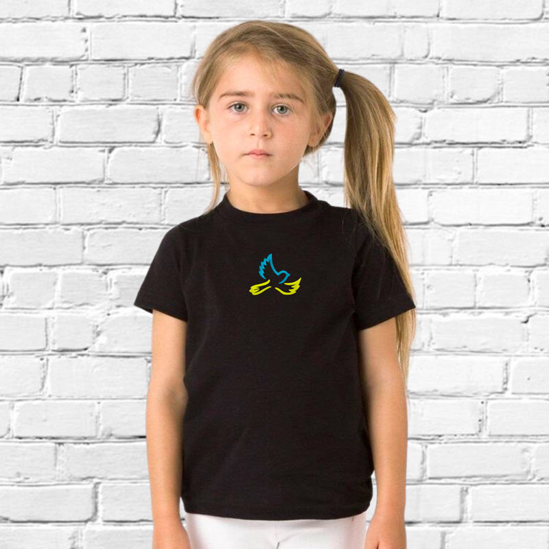 Без бренда Футболка з вишивкою голуба 01-1