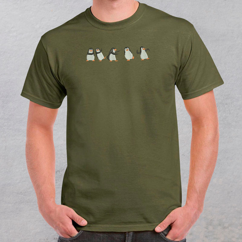 Без бренда Футболка з вишивкою пінгвінів 01-4