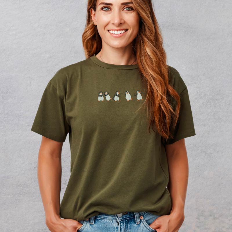 Без бренда Футболка з вишивкою пінгвінів 02-5