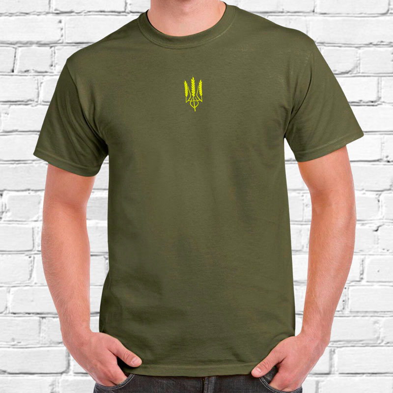 Без бренда Футболка з вишивкою тризуба 01-1