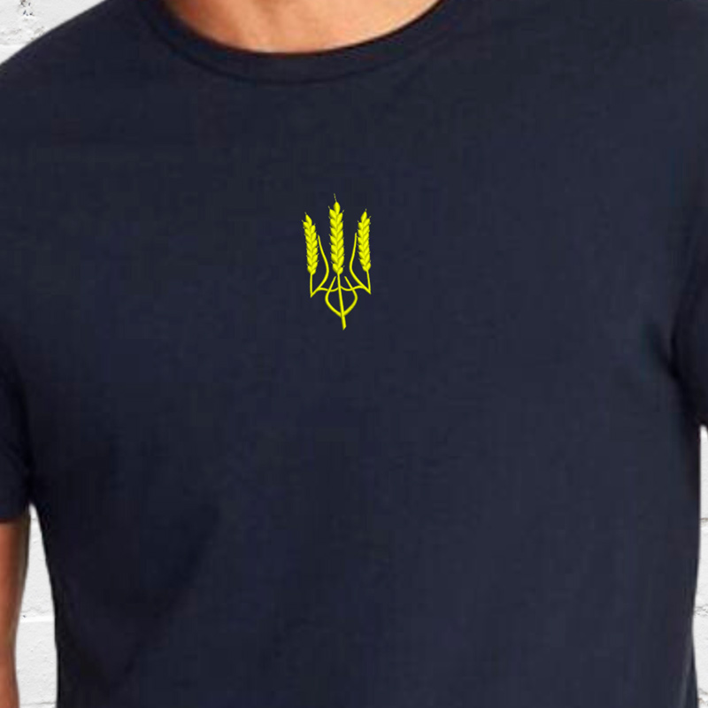 Без бренда Футболка з вишивкою тризуба 01-2 Без бренда Футболка з вишивкою тризуба 01-2