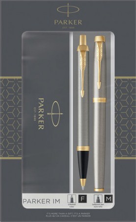 Parker IM 17  Brushed Metal GT  RB+BP в подар.уп. DUOSETS