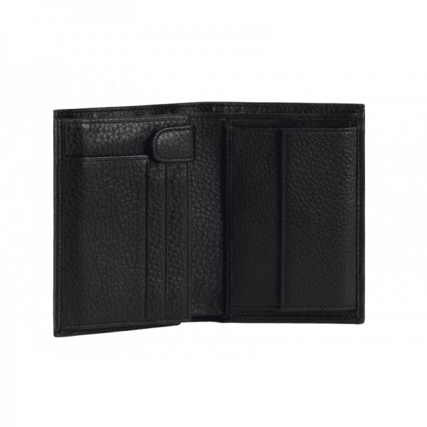 Piquadro MODUS/Black  Портмоне верт. с отдел. для монет (9,5x12,5x2)