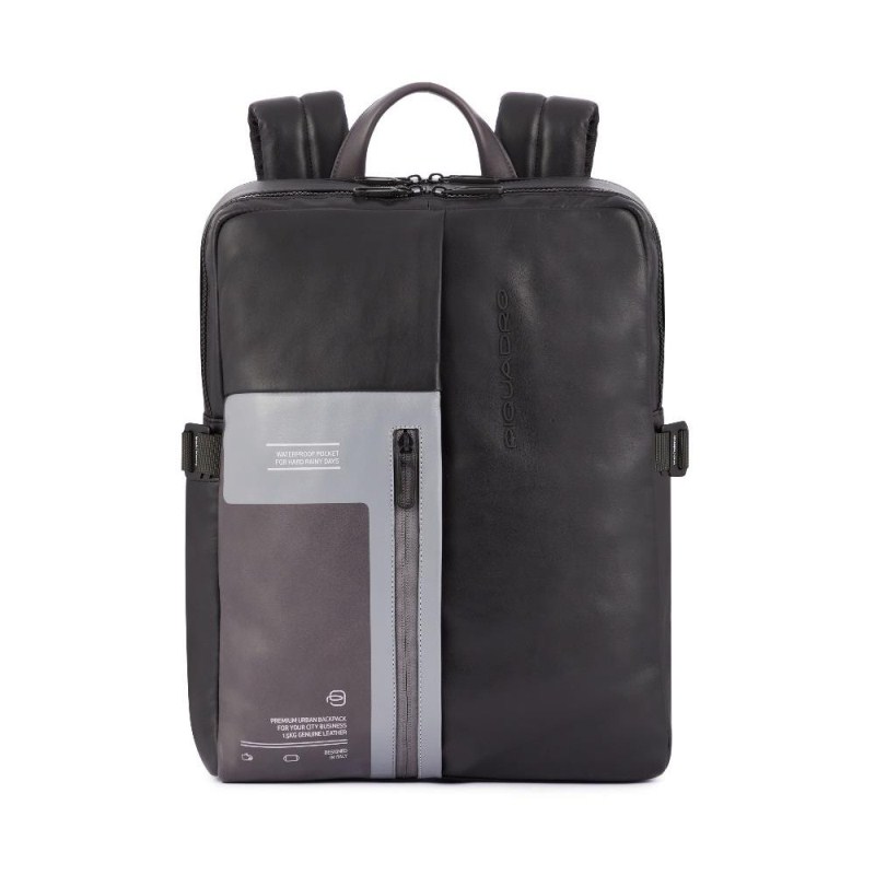 Piquadro QUENTIN/Black  Рюкзак с отдел. д/ноутбука 16" (31x42x14)