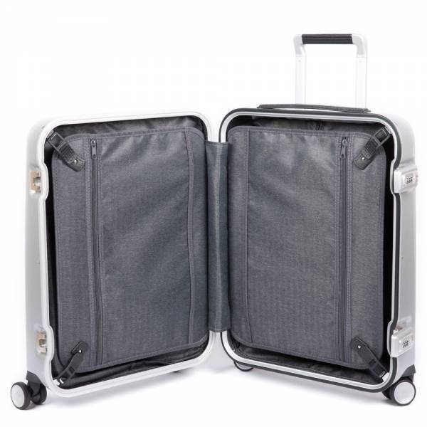 Piquadro RELYGHT PLUS/Grey-Black  Чемодан на 4 колесах S с трекером CONNEQU (39л) (40x55x20)