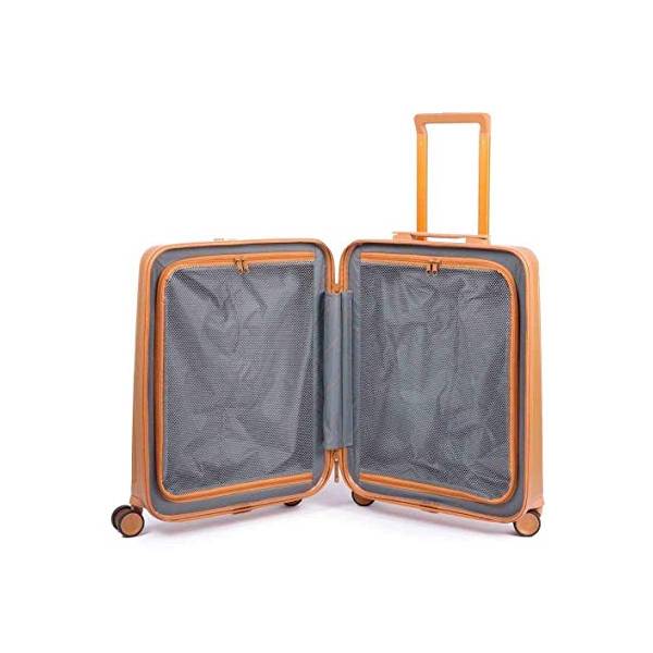 Piquadro SEEKER/Orange  Чемодан на 4 колесах S с трекером CONNEQU (39,5л) (40x55x20)