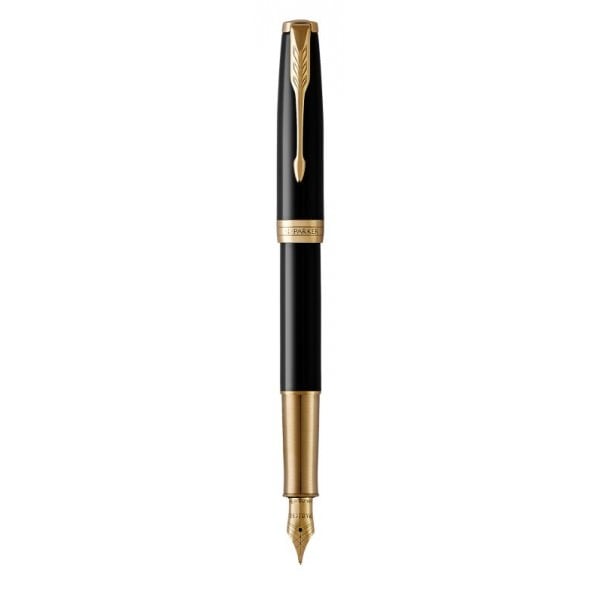 Parker SONNET 17  Black Lacquer GT   FP F