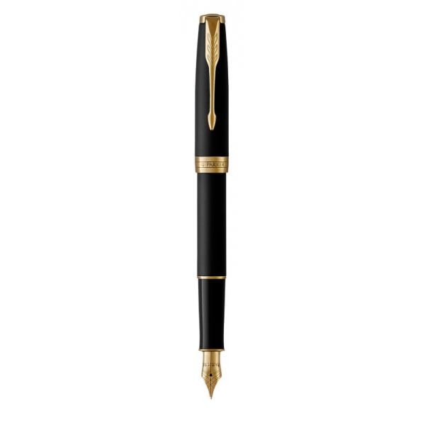 Parker SONNET 17  Matte Black Lacquer GT   FP F