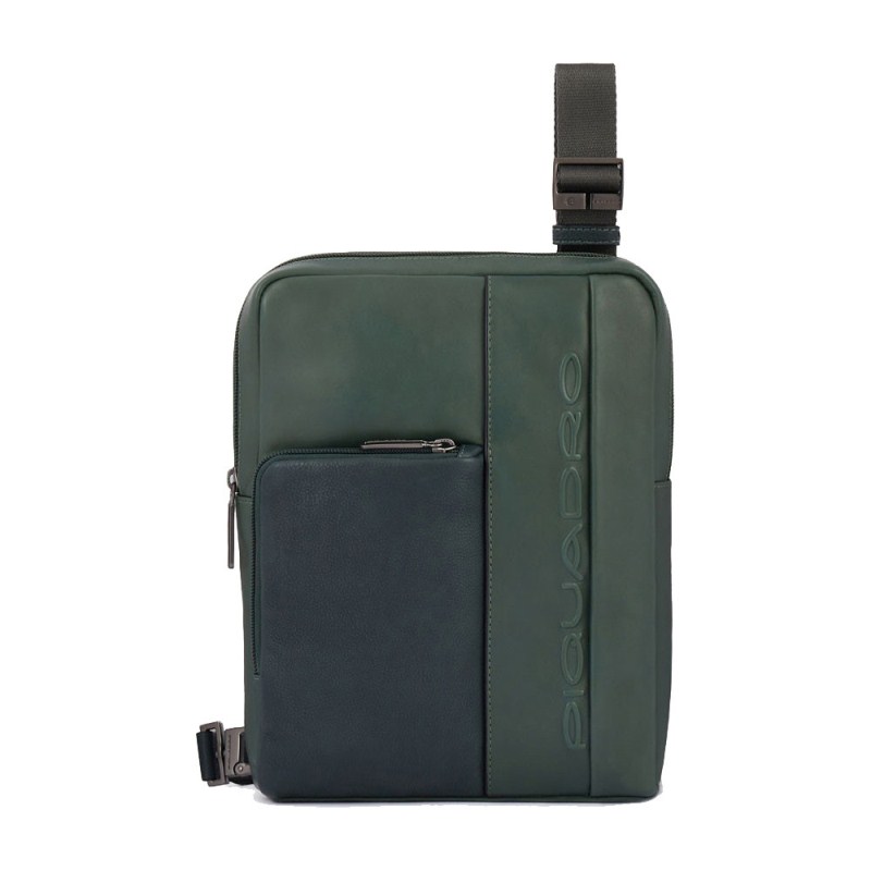 Piquadro STEVEN/Green  Сумка верт. на ремне с отдел. д/iPad Air/Pro (21x27x7)