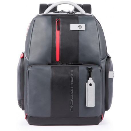 Piquadro URBAN Bagmotic/Grey-Black  Рюкзак с отдел. д/ноут 15,6"/iPad Air/Pro USB/microUSB (34x44x19,5)