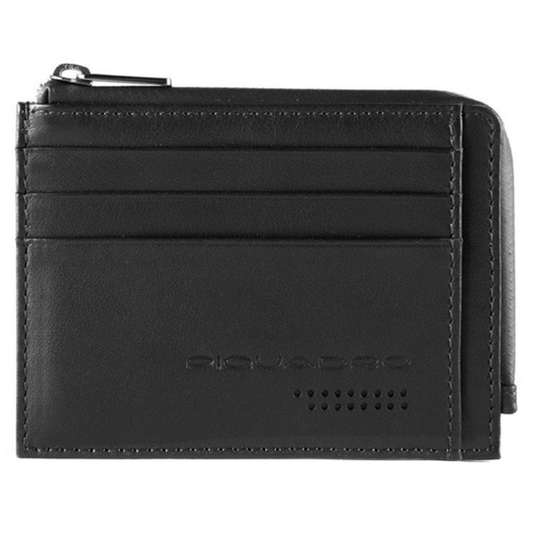 Piquadro URBAN/Black  Кредитница с отдел. для монет на молнии с RFID защитой (11,5x8x1)