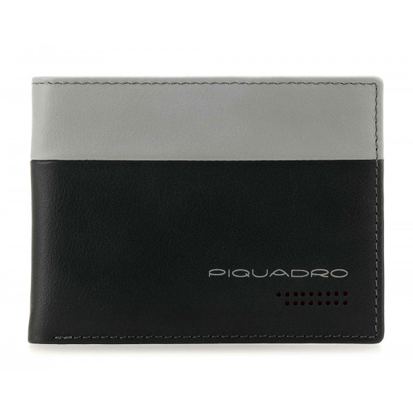 Piquadro URBAN/Grey-Black  Портмоне с отдел. для монет с RFID защитой (13x9,5x2)