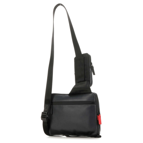 Piquadro URBAN/Grey-Black  Сумка наплечная с отдел. д/iPad и съемным чехлом д/смартфона (27x20x3,5)