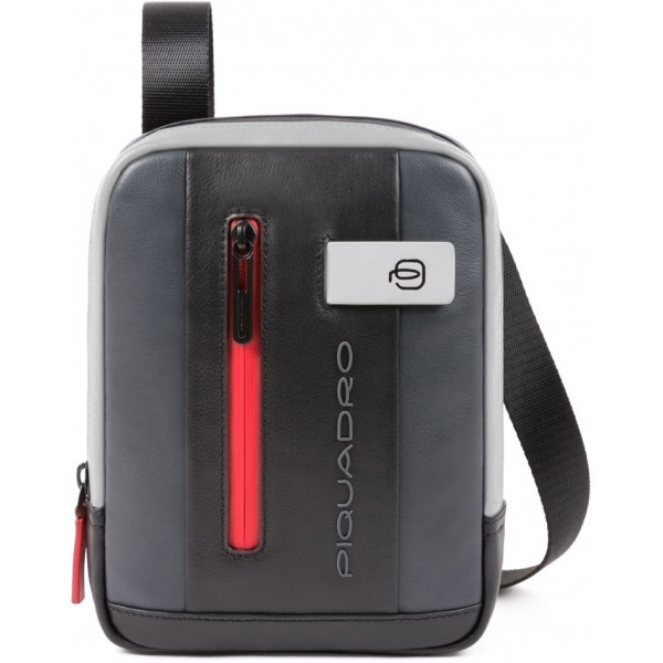 Piquadro URBAN/Grey-Black  Сумка верт. с отдел. для iPad mini на ремне (17,5x22,5x5)